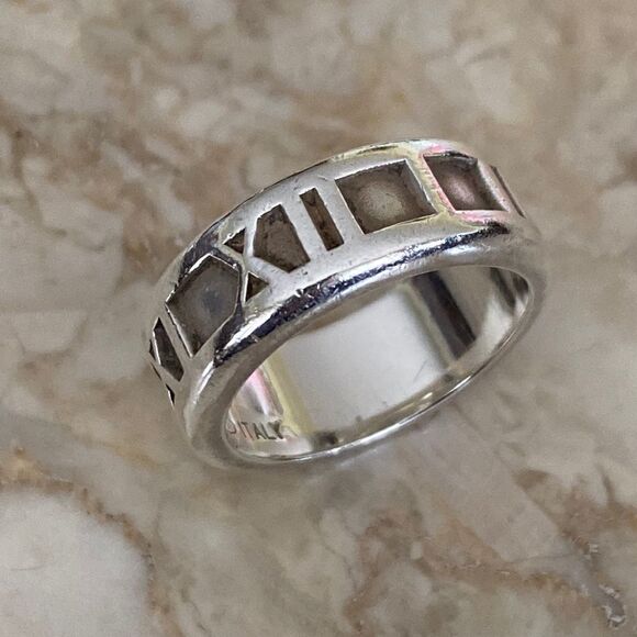 Tiffany & Co. Atlas Ring 925 Sterling Silver Vintage - Picture 1 of 8